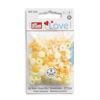 Prym Color Snaps Ø 9mm  Mini Mischpackung Gelb-Töne 393503